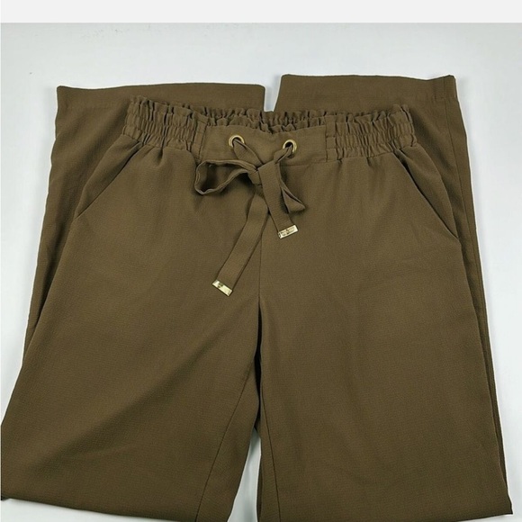 Michael Kors Dark Green and Gold Pants - Picture 3 of 4